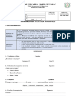 Instrumento de Evaluación Diagnóstico 2DO BGU A Y B