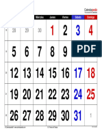 Calendario Mayo 2025 Espana Horizontal Grandes Cifras