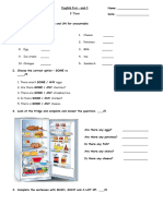 English Test - Unit 6 - 1st Year