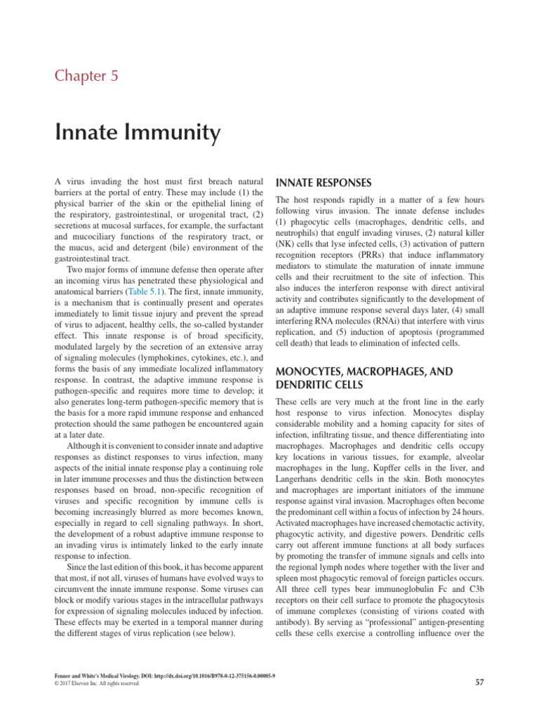 Chapter 5 - Innate Immunity - 2017 - Fenner and White S Medical ...
