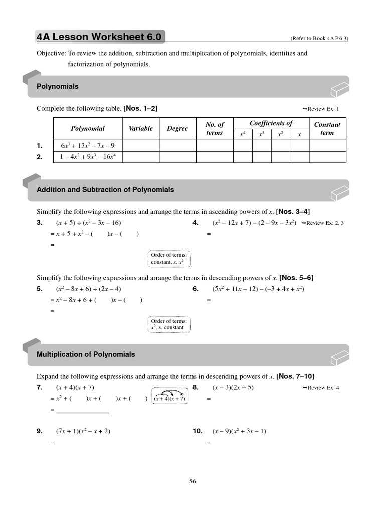Polynomial | PDF | Teaching Methods & Materials