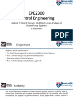 EPE2300 Lecture 7 - Routh Hurwitz and Root Locus