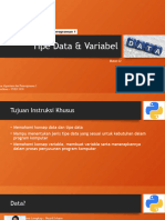 Materi 02 - Tipe Data Variabel