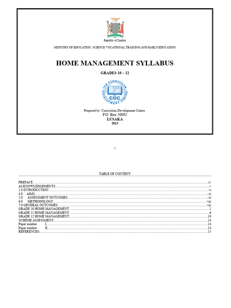 Home Management G 10 12 | PDF
