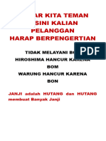 Diluar Kita Teman Disini Kalian Pelanggan Harap Berpengertian