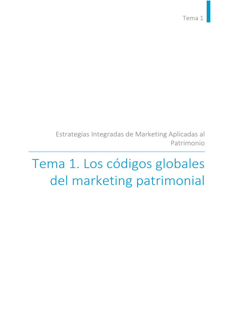 Los Códigos Globales Del Marketing Patrimonial | PDF