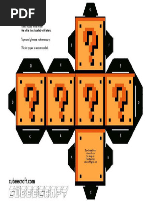 MARIO CUBE PAPERCRAFT - FREE TEMPLATE