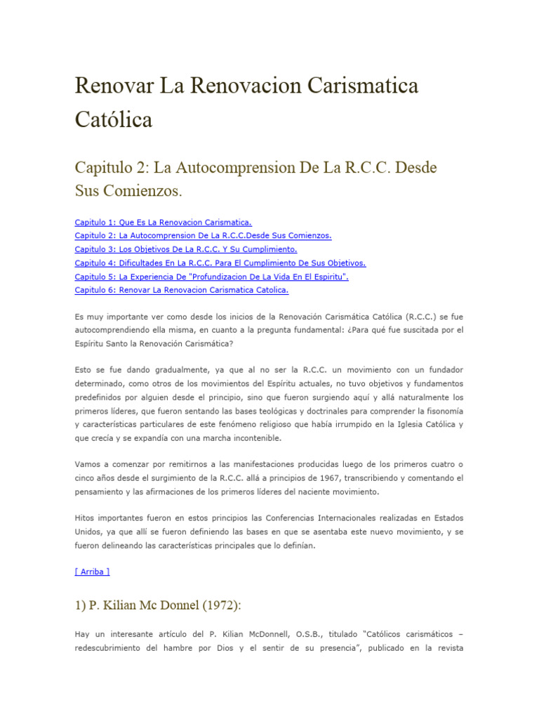 Renovar La Renovacion Carismatica Católica 2 Pdf