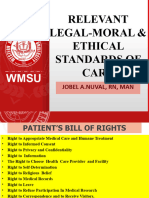 Relevant Legal Moral Ethical Standards of Care
