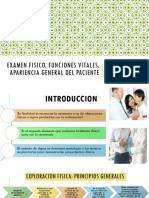 Examen Fisico, Funciones Vitales, Apariencia General - Claudia