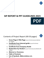 Sip Report & PPT Guidelines 2023