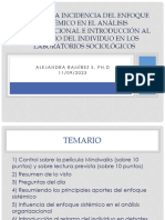 SESIÓN 9. El Enfoque Sistémico en El Análisis Organizacional e Introducción Al Retorno Del Individuo