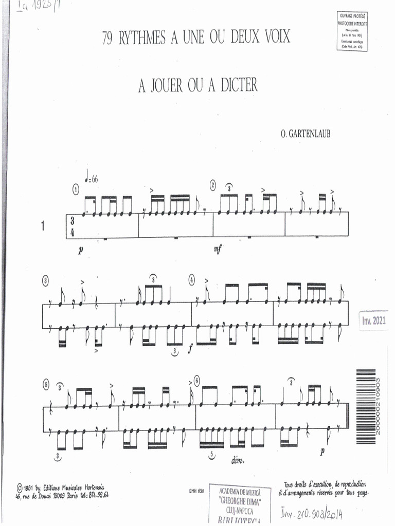 2 Voci Exercitii Ritmice | PDF