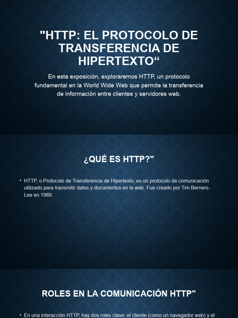 Exposición sobre el Protocolo HTTP | PDF