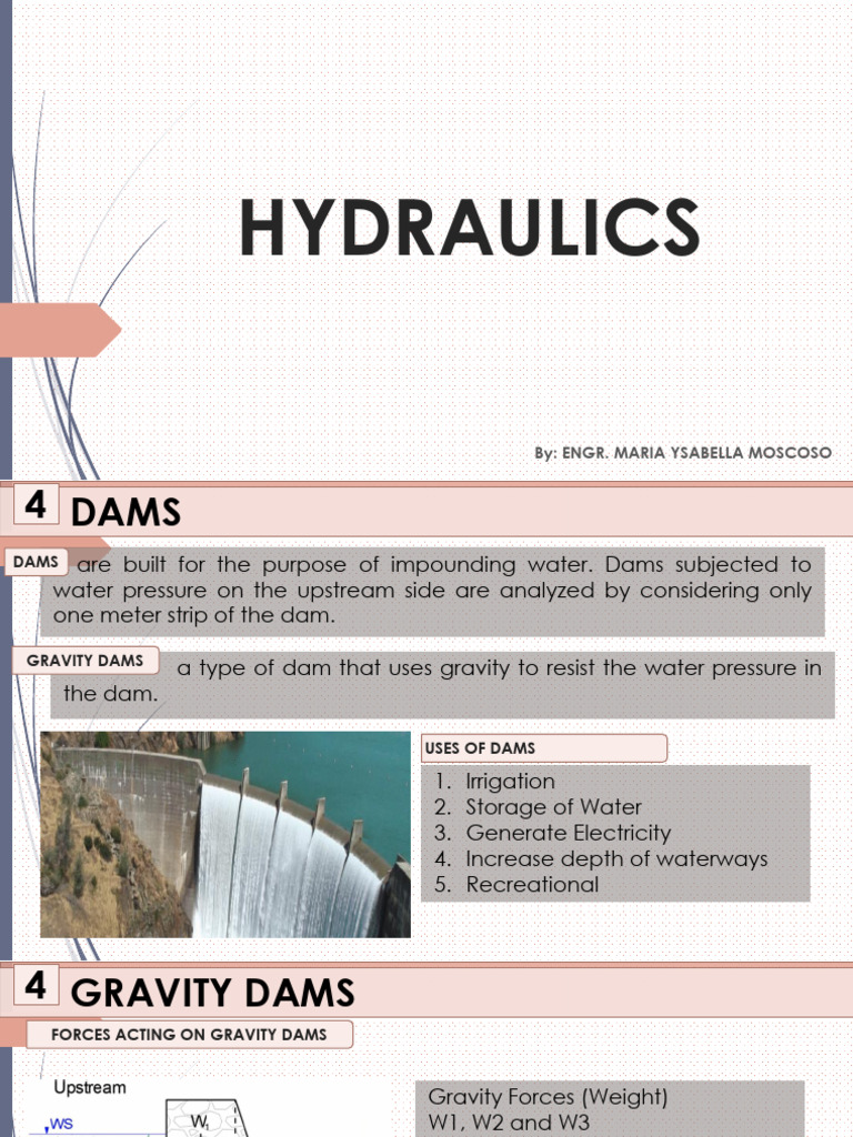 Hydraulics Analysis of Dam 2.1 PDF Dam Force