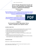 Solution Manual For Strategic Management Concepts and Cases Competitiveness and Globalization 12th Edition Hitt Ireland Hoskisson 1305502140 9781305502147