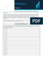 Fire Door Maintenance Checklist