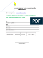 Formulario Inscripcion Capacitacion Paneles Sip - Año 2023