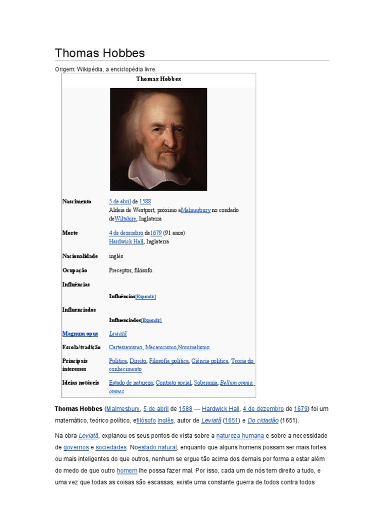 Baixar Livro Leviatã Thomas Hobbes Pdf