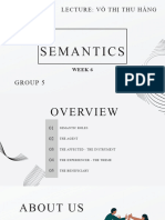 Lecture: Võ Thị Thu Hằng: Semantics