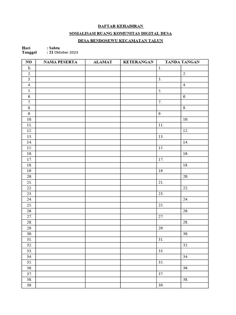 Absensi rkdd pdf