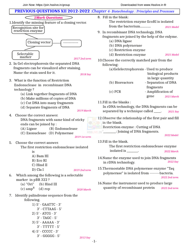 Hsslive Xii Botany CH 4 Prvs Qns Babu PDF