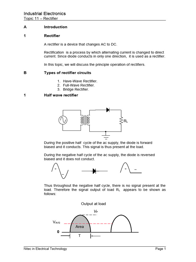 IETopic 11 RECTIFIER PDF Rectifier Diode