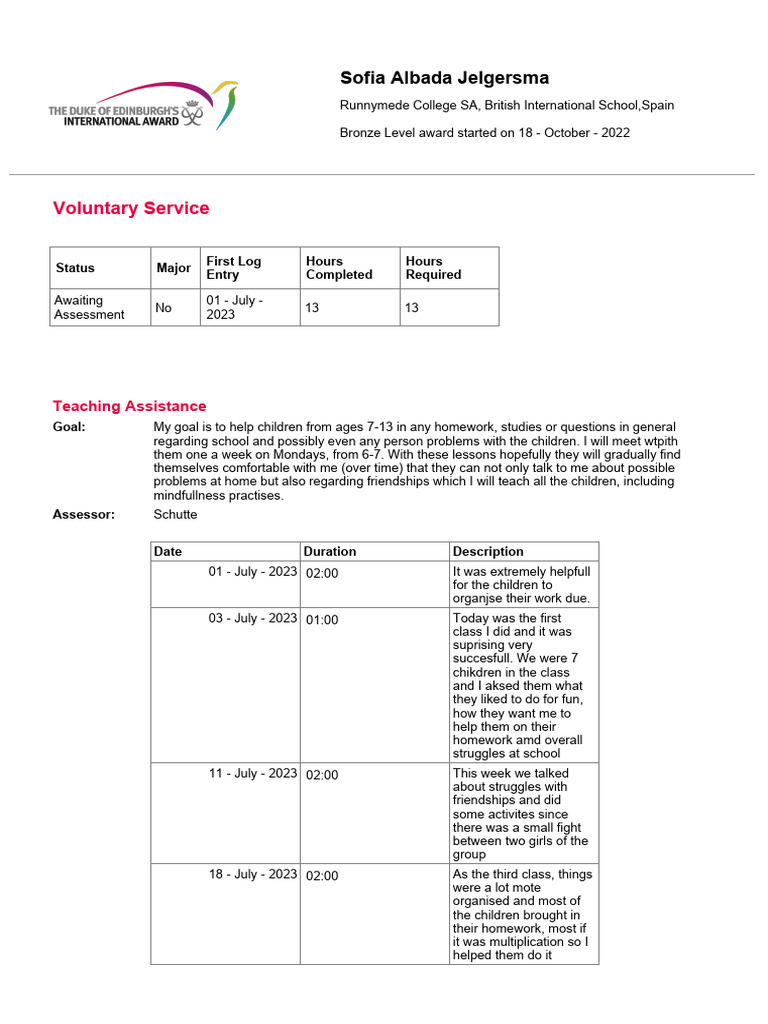 Summary Service Section Report v1.0 2 | PDF