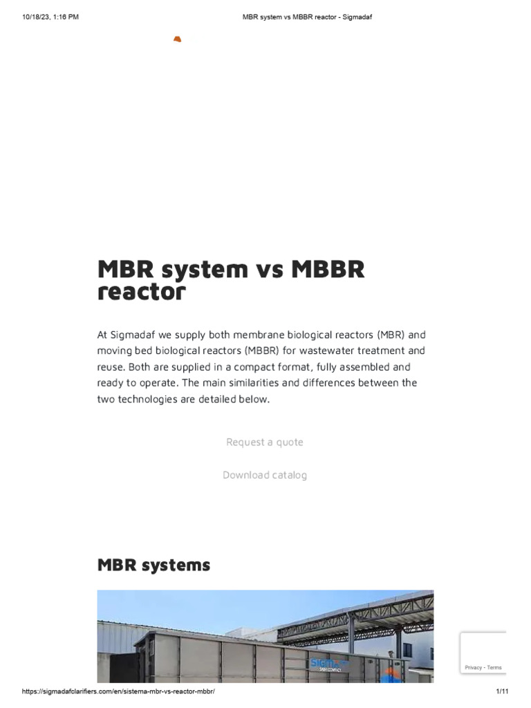 MBR vs MBBR: Key Differences Explained | PDF
