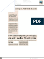 Disagio psicologico, università in azione - Il Sole24ore del 23 ottobre 2023