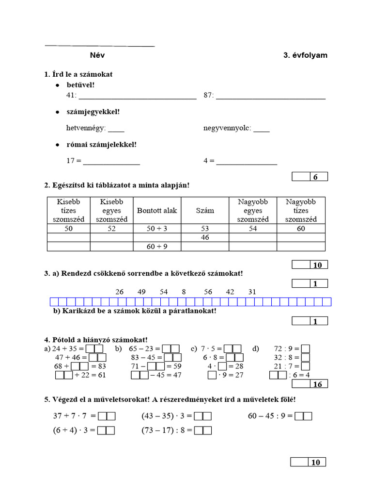 Matematika 3 Ev Eleji Felmeres Pdf