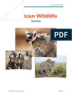 African Wildlife: Subtitle