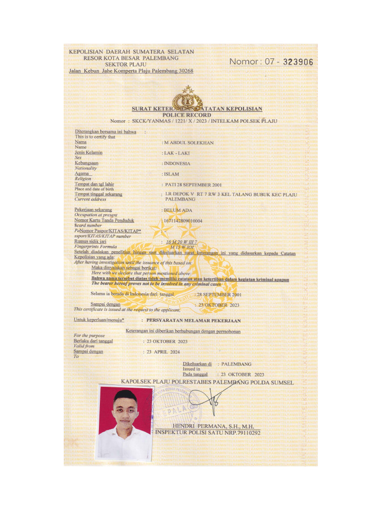 SKCK | PDF