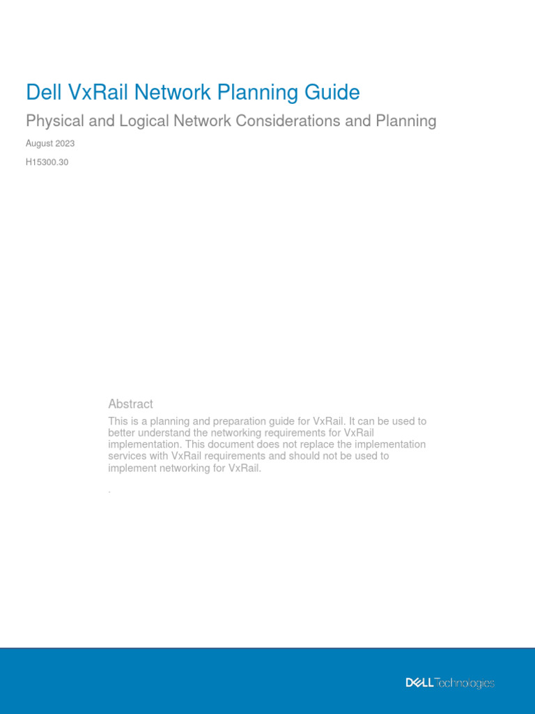 h15300 Vxrail Network Guide PDF