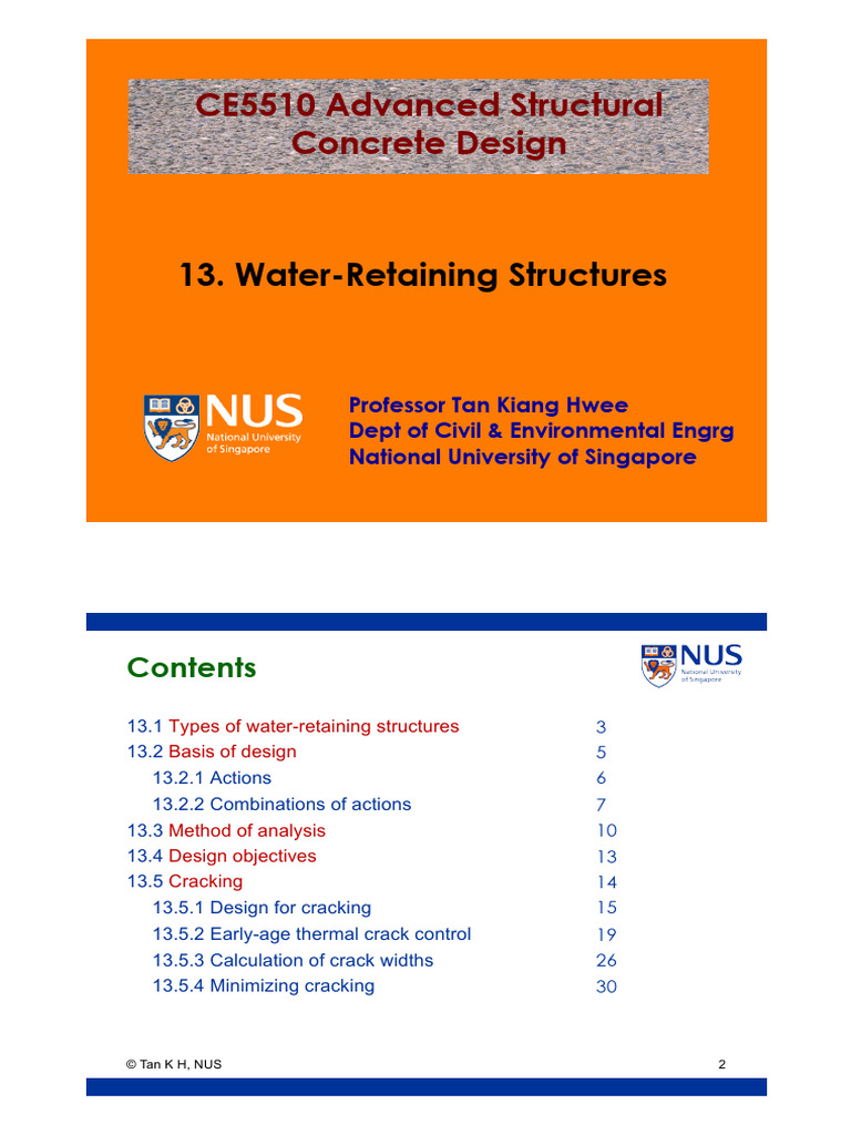 13-Water-Retaining Structures (2020) | PDF