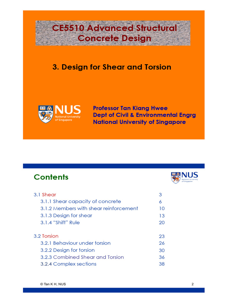 Shear and Torsion Design in Concrete | PDF