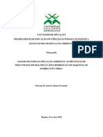 Papel Da Educação Ambiental Na Prevenção de Inundações No Luís Cabral