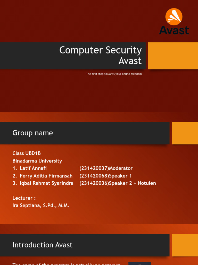 UBD1B Avast Presentation PDF