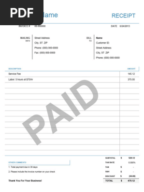 Simple Receipt
