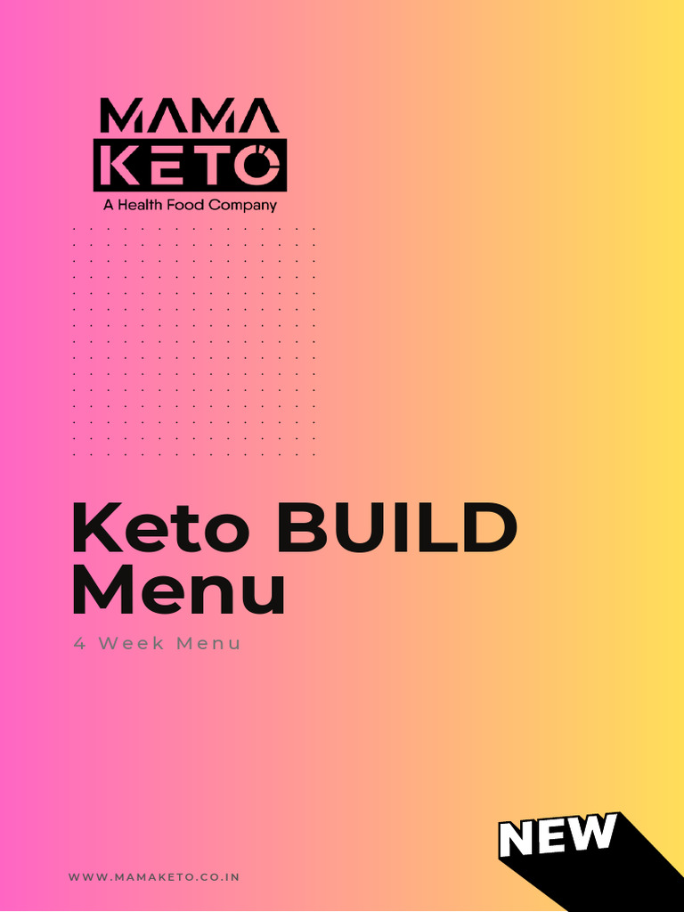 Keto build menu pdf