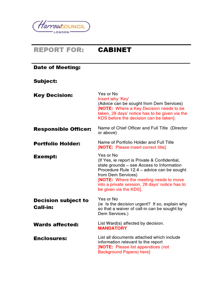 Report Template PDF