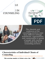 Cliente and Audiences of Counseling