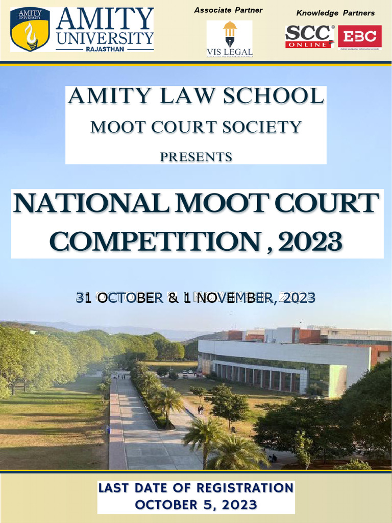 Amity National Moot Court Competition 2023 Pdf