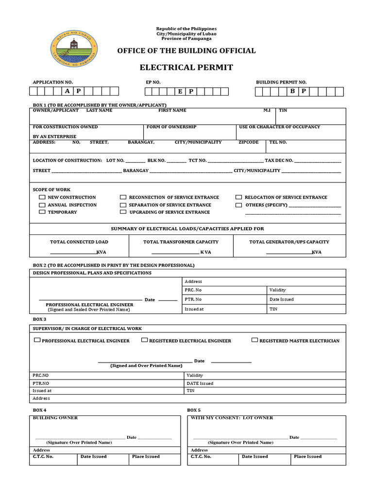 Electrical Permit PDF