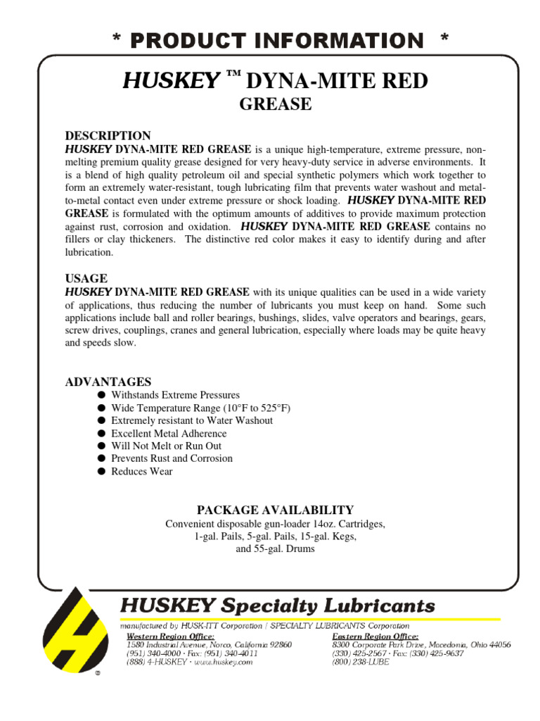 Grease Dyna-Mite-Red | PDF