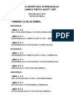 Programacion Tenis de Mesa