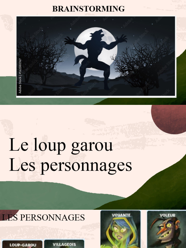Loup Garou Personnages PDF