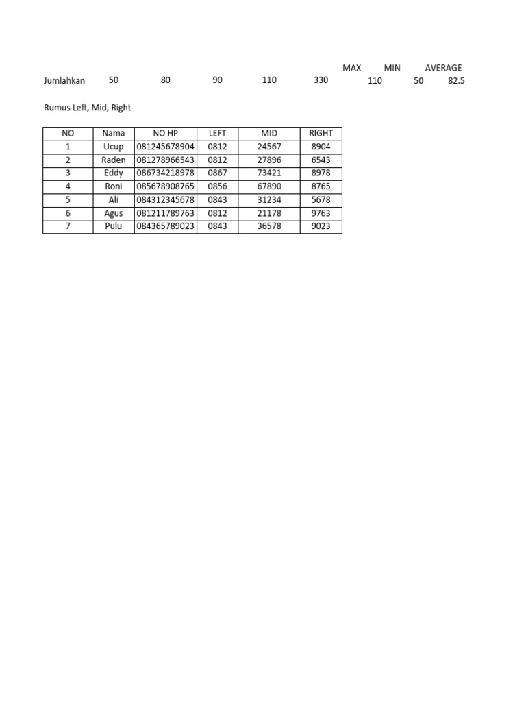 Praktek excel 1 pdf