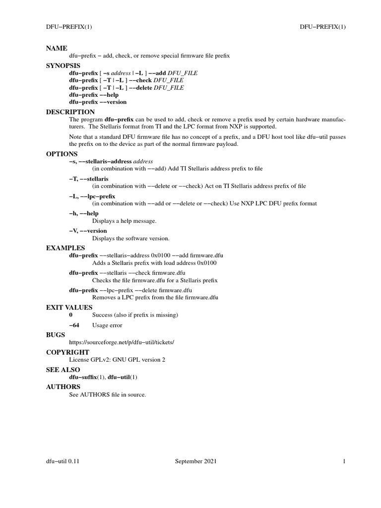 Dfu-Prefix 1 Man | PDF