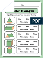 Hijau Sederhana Bangun Ruang Lembar Kerja Matematika